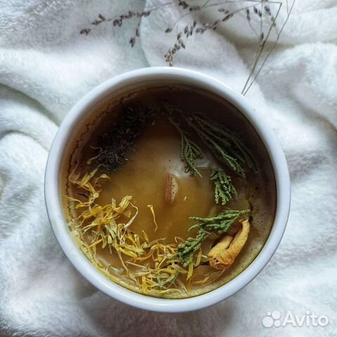 Свечи из пчелиного воска с алтайскими травами