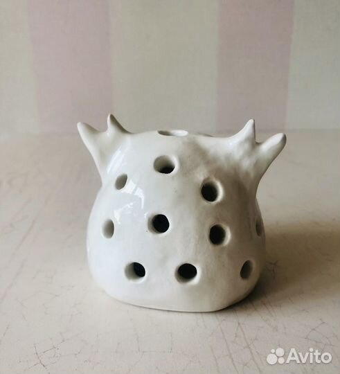 Подсвечник - сова филин (керамика), статуэтка