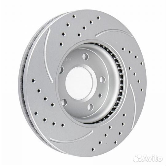 Диск тормозной передний перфорированный (компл,2 ш