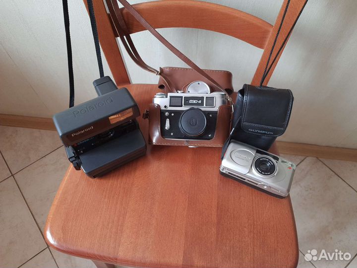 Винтажные фотоаппараты фэд, polaroid и olympus