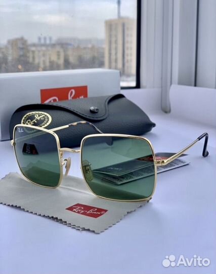 Очки ray ban square зеленые