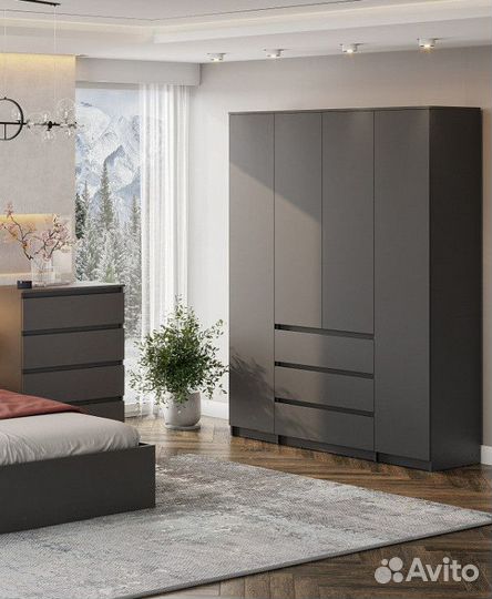 Шкаф графит 160 см