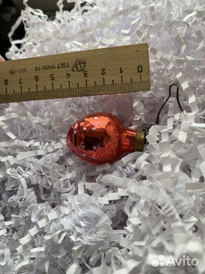 Елочная игрушка СССР стекло