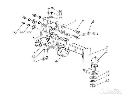 Фаркоп на УАЗ 452 1965+