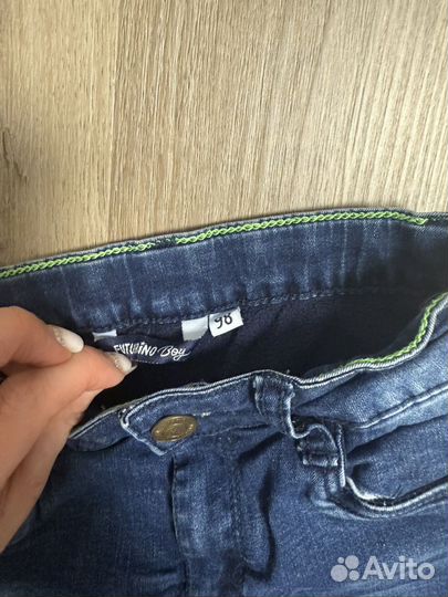 Джинсы на флисе теплые для мальчика 98