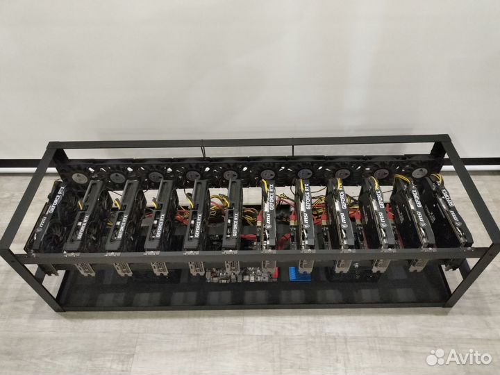 Майнинг ферма, риг 12 x GeForce RTX 3060 Ti