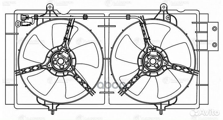 Вентилятор радиатора lifan solano 08- (2 вент.) (с