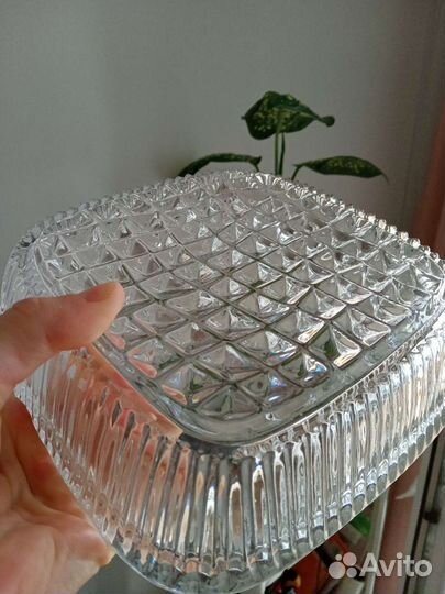 Салатник хрустальный СССР. Хрустальная ваза СССР