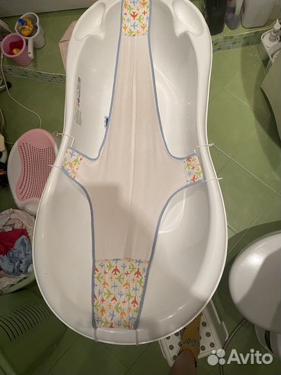 Детская ванночка с подставкой и гамаком