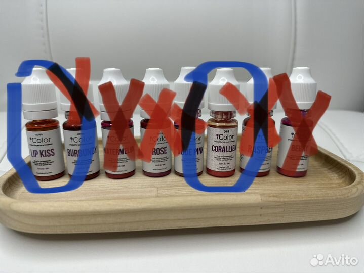 Пигменты icolor для губ и бровей