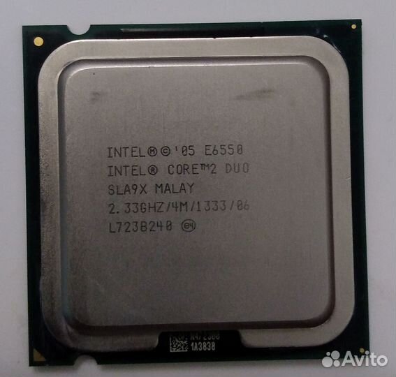 Процессор intel core 2 duo E6550