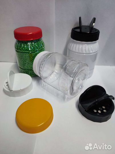 Пэт банка, тара, флакон, банка с крышкой 350мл