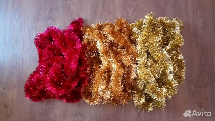 Новогоднеи украшения: «Мишура», «Дождь» и «Декорат