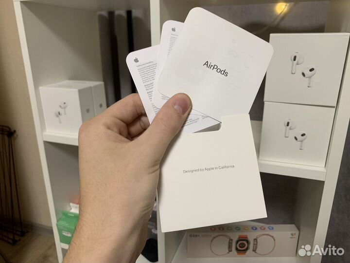 Беспроводные наушники airpods 2 новые + чехол