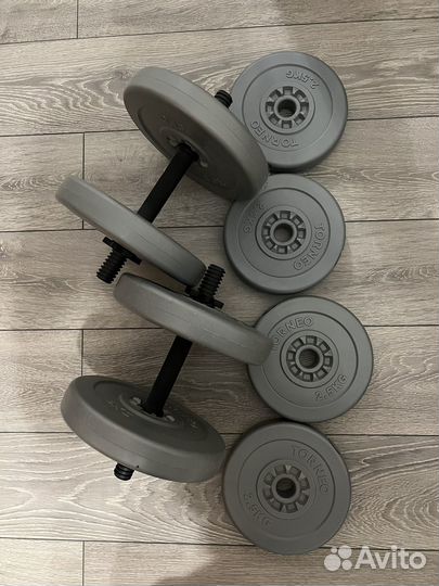 Гантели torneo 15 кг разборные