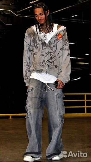 Balenciaga Skater Gray zip hoodie