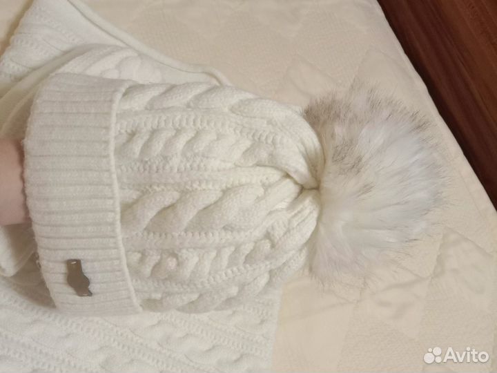 Комплект шапка, снуд, варежки