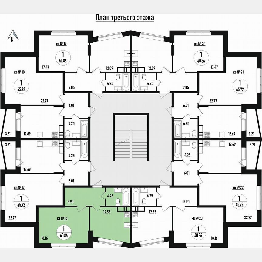 1-к. квартира, 41 м², 3/3 эт.