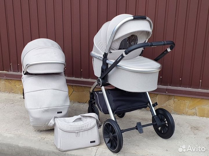 Коляска 2в1 Новая модульная (светло Бежевый)