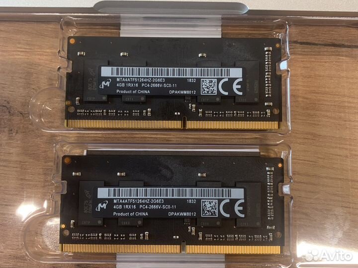 Опер. память DDR4 SD 2666 мгц 8Gb (2 x 4gb) из mac