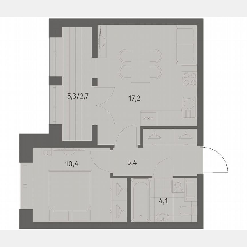 1-к. квартира, 39,7 м², 7/11 эт.