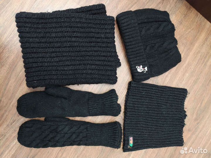 Шапка, варежки, хомут