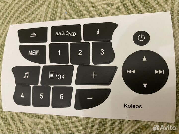 Кнопка кнопки магнитолы Renault koleos