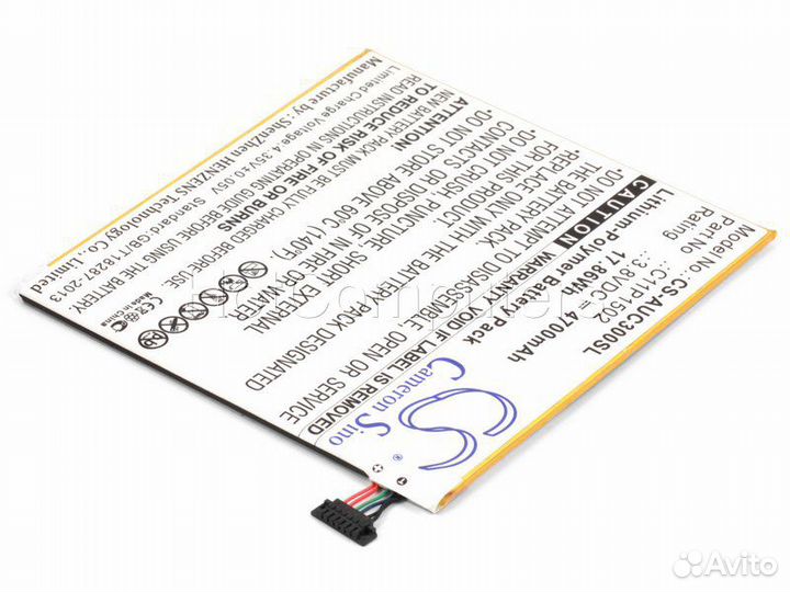 Аккумулятор CS-AUC300SL к Asus ZenPad 10 Z300C, Z3