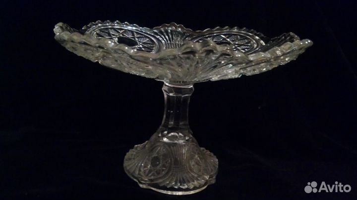 Антикварная фруктовница, хрусталь