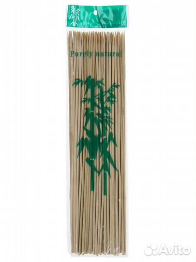 Шпажки-шампуры 100шт, бамбук 30 см