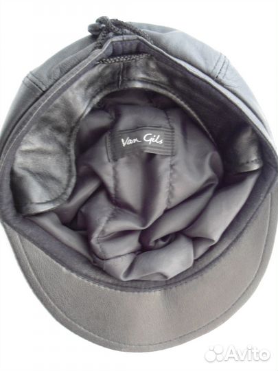Кепка кожаная женская