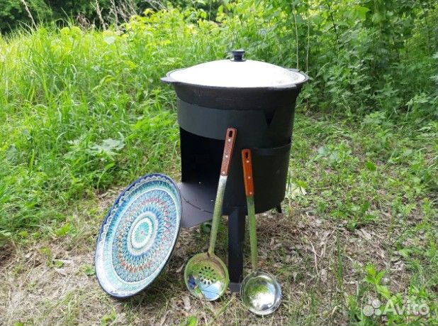 Казан чугунный + Печь для узбекского казана