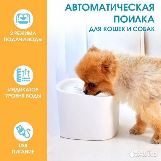 Автоматическая поилка для кошек и собак