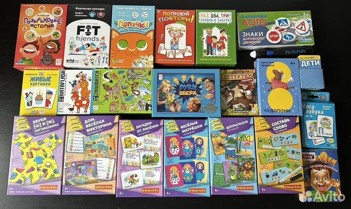 Детские настольные игры (Bondibon, Haba и др.)