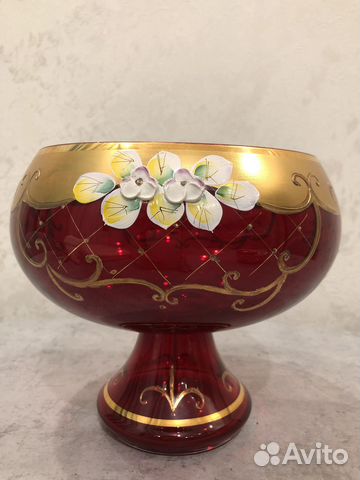 Ваза чешское стекло