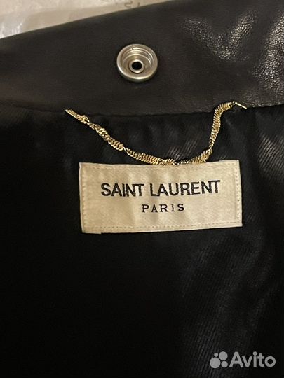 Кожаная куртка Saint laurent Hedi Slimane