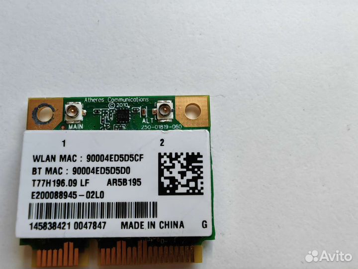 Wifi bluetooth адаптер pci