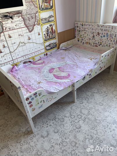 Детская кровать IKEA раздвижная сундвик / лексвик