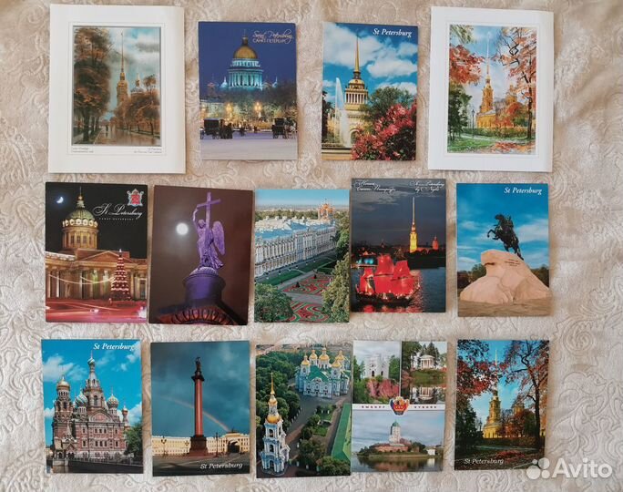 Новые открытки 100шт Спб с днем рождения