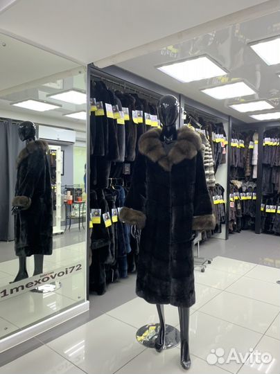 Шуба норк.б/у Emilio Furs 46-52р вор.барг.соболь