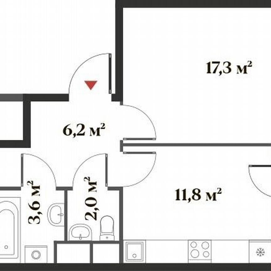 1-к. квартира, 39,9 м², 4/6 эт.