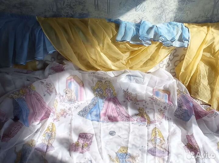 Шторы тюль с ламбрикеном в детскую