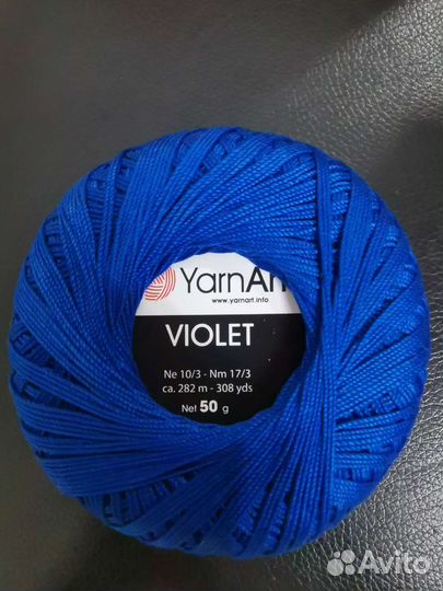 Пряжа yarnart violet син и бел