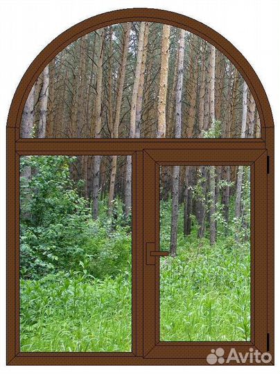 Окна пвх, под дерево (2шт, цена за пару)