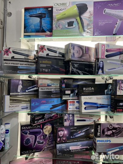 Утюжок для волос, плойка и фен