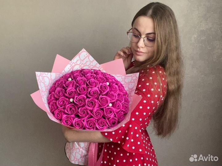 Букет из мыльных цветов, мыльные розы