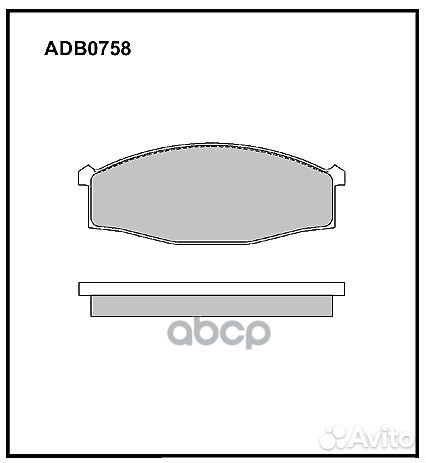 Колодки тормозные ADB0758 allied nippon