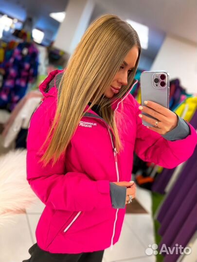 Куртка женская на мембране розовая