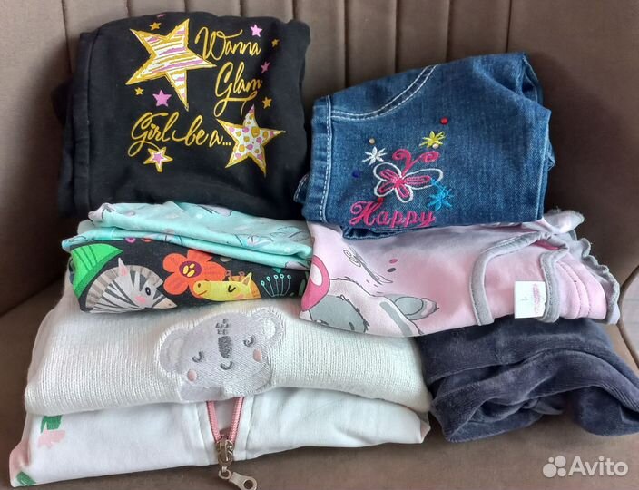 Вещи пакетом на девочку 80 86 размер