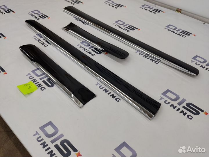 Молдинги дверей Prado 150 Стиль Lexus GX460 Black